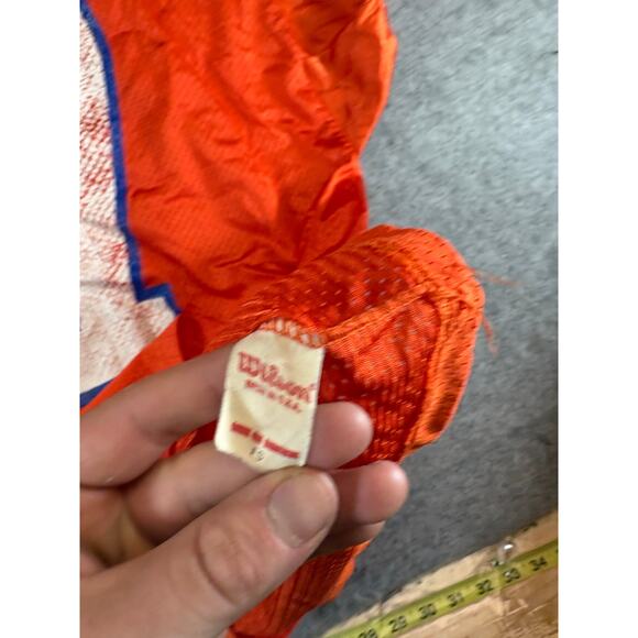 Vintage Denver Broncos John Elway NFL Wilson Jersey Mens Large Orange Football - Picture 4 of 6